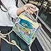OULII Ladies Transparent Retro Holographic Handbag Shoulder Bag Shining Cross Body Bag with Chains