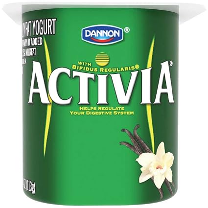 Danone activia vanilla low fat yogurt - 4ct (036632026019)