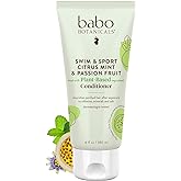 BABO Botanicals Swim & Sport Citrus Mint & Passion Fruit Conditioner - Purifying & replenishing- Shea Butter & Green Tea - for All Ages - Scented with Citrus and Peppermint Essential Oils