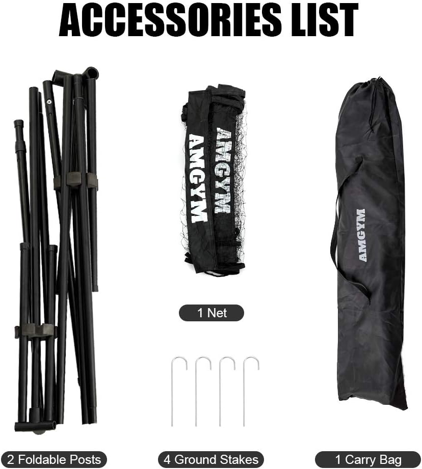 Albott Portable Tennis Net Set - for Tennis, Soccer Tennis, Pickleball, Kids Volleyball, Badminton - Easy Setup Nylon Sports Net with Poles 10FT 14FT 17FT : Sports & Outdoors