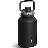 64oz Half Gallon Insulated Water Bottle with 2-in-1 Pop-up Straw &amp; Chug Lid | Thickened Stainless Steel Vacuum Metal Large Sports Water Jug/Flask (Cold for 48 Hrs) for Gym- Leakproof, BPA-Free