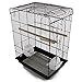 PawHut 22″ H Steel Parrot Bird Cage Open Play Top Perch Feeding Bowl – Blackthumb 3
