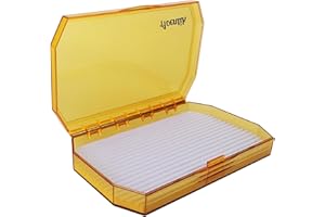 Aventik Saltwater Fishing Box Streamers Saltwater & Salmon Flies Storage Spacious Durable Tackle Storage Solution (Yellow, M)