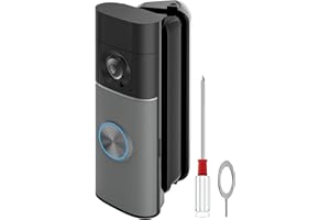 PEFECON R-ing Doorbell Angle Mount, 30-55 Degrees Adjustable Door Mount for Wired Doorbell Pro/Plus(newest model), Widen Corner View Kit, Left/Right Universal Installation for House(Black)