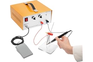 Knwigoe Portable Jewelry Welder Pulse Permanent Jewelry Welder Kit Spot Welder Sparkle Welder Electric Soldering Machine with Pedal Switch for Gold Silver Platinum Spot Welding