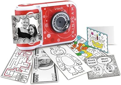 VTech KidiZoom PrintCam Red Digital Instant Camera with Built-In Printer