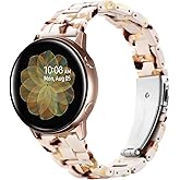 Resin Watch Band for Samsung Galaxy Watch 7/6 / 5/4 / FE/Classic / 5 Pro 40mm 42mm 44mm 45mm 46mm 47mm, 20mm Dressy Bracelet Lightweight Replacement Strap
