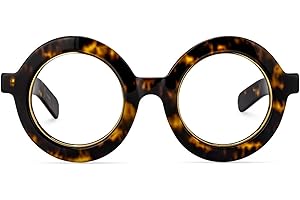 Zeelool Retro Thick Round Blue Light Blocking Glasses for Women Men Calhoun ZOA01776