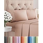 King Size 4 Piece Sheet Set - Comfy Breathable & Cooling Bed Sheets Set - Hotel Luxury Bedding for Women, Men, Kids, Teens, Boys & Girls - Deep Pockets, Ultra-Soft and Wrinkle Free - Oeko-Tex - Mauve