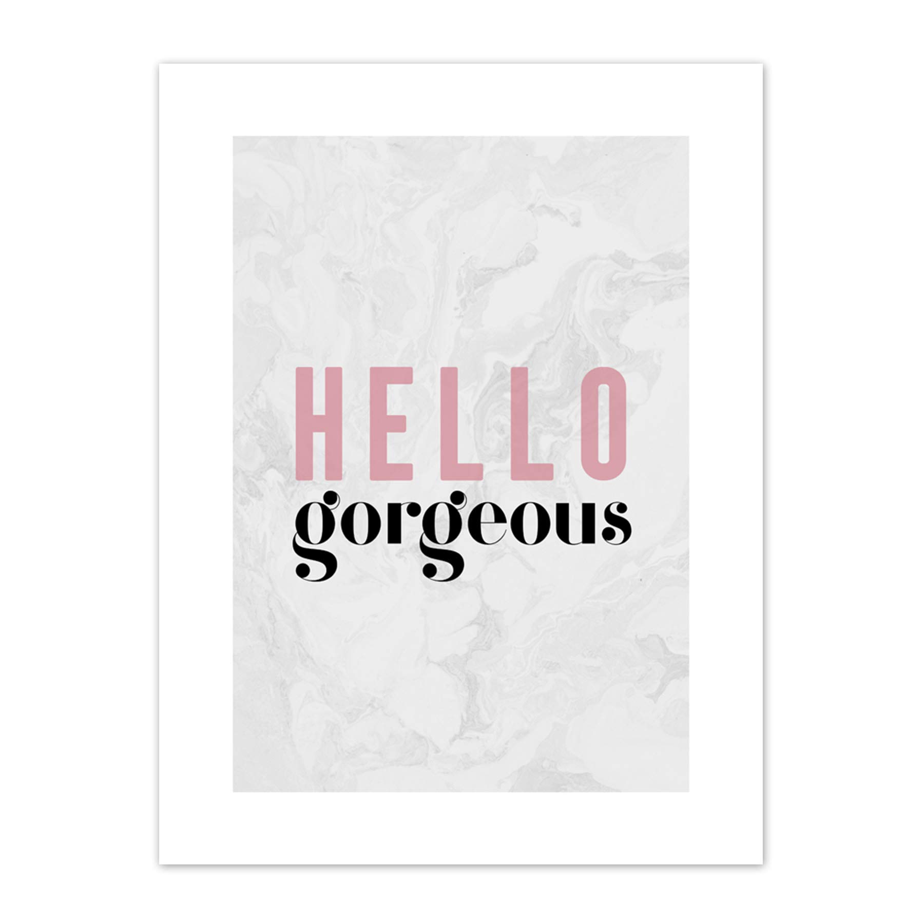Wee Blue Coo Dusty Rose Hello Gorgeous Canvas Wall Art Print