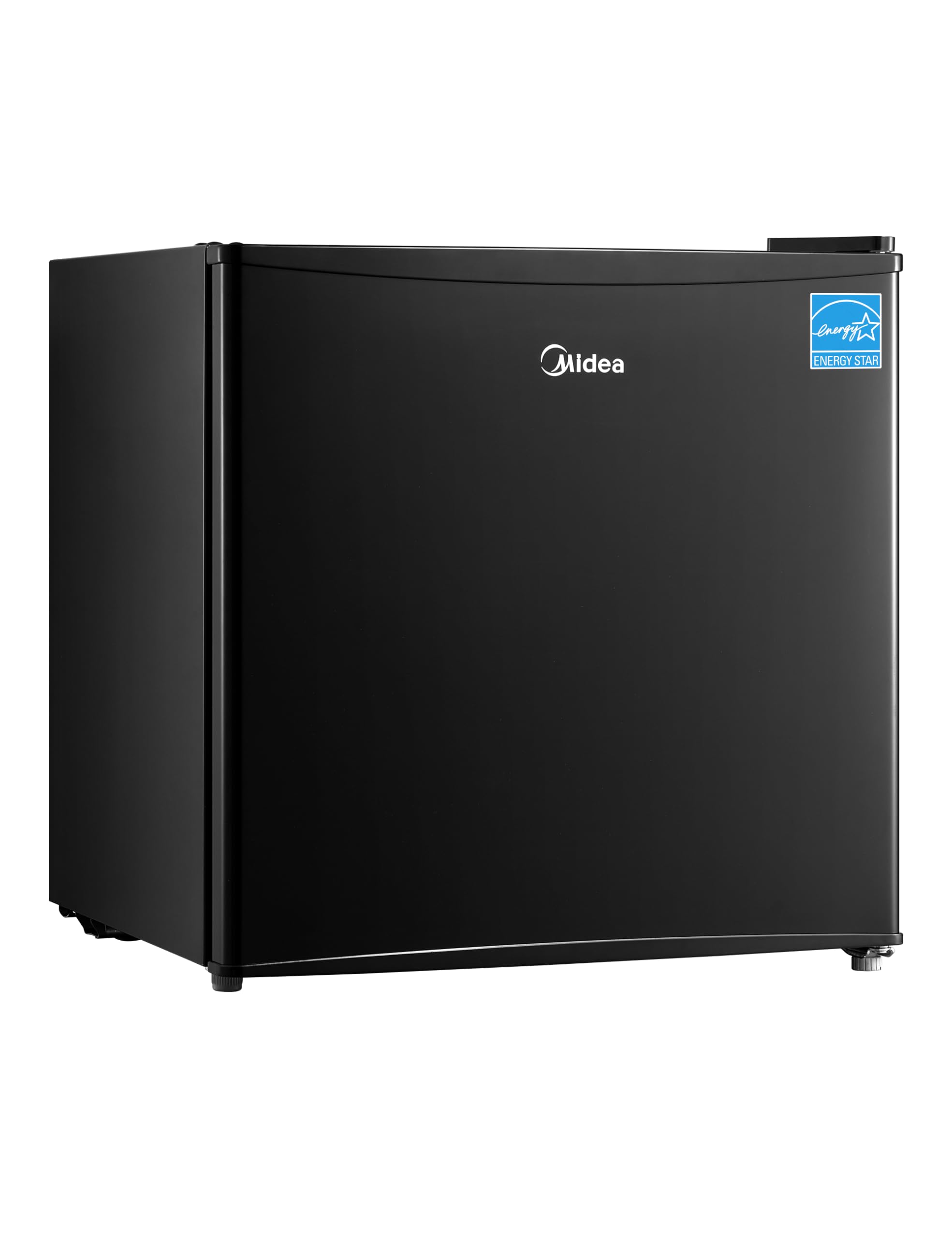 Midea WHS-65LB1 Compact Single Reversible Door Refrigerator, 1.6 Cubic Feet(0.045 Cubic Meter), Black