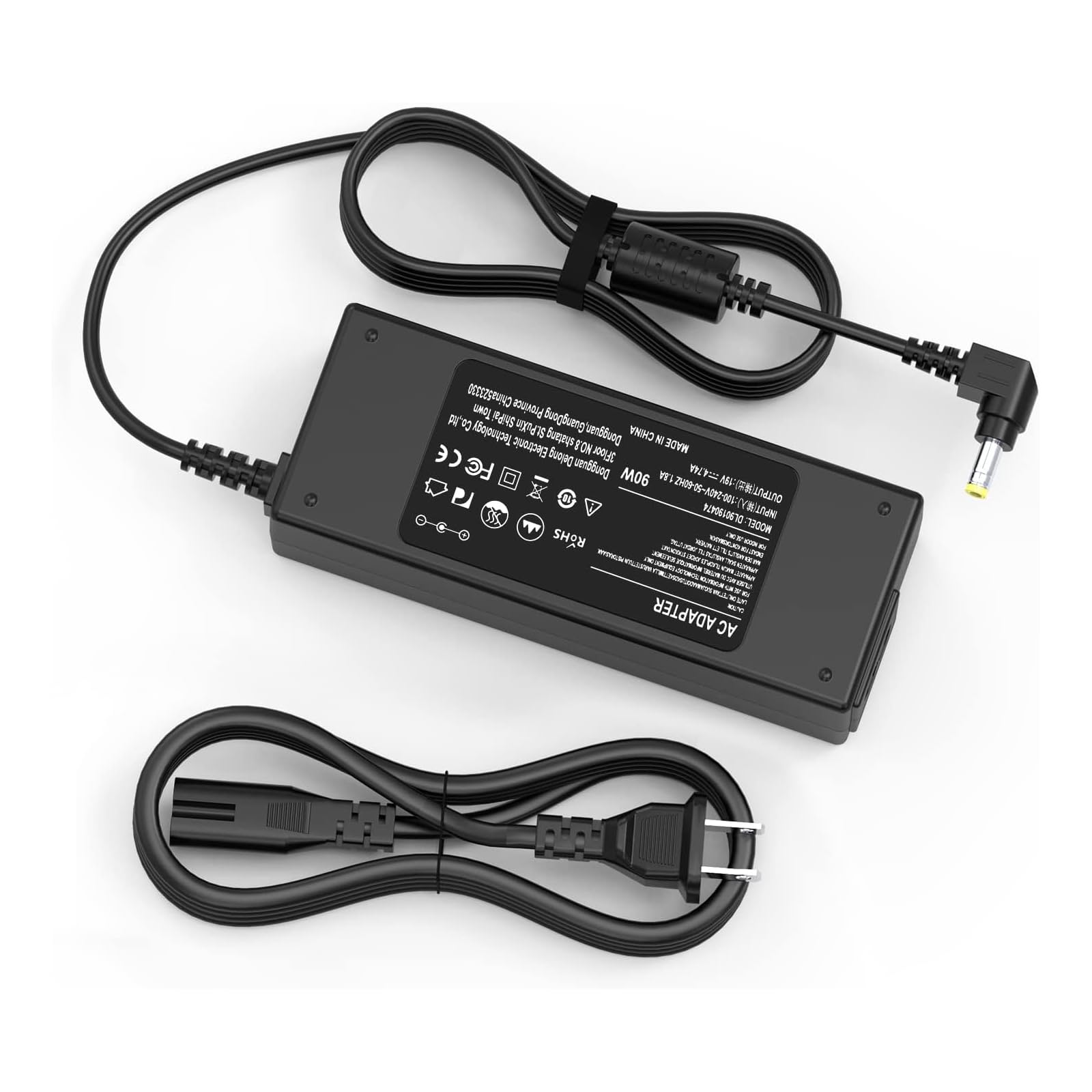 Photo 1 of 90W Laptop Charger Compatible with Toshiba Satellite C655 C655D C675 C850 C855 C855D C875 C50 C55 C55D C55DT C55T C75 C75D L50 L55 L55D L75 L305; Portege Z30 Z30T Z930 Z830 Power Supply Cord