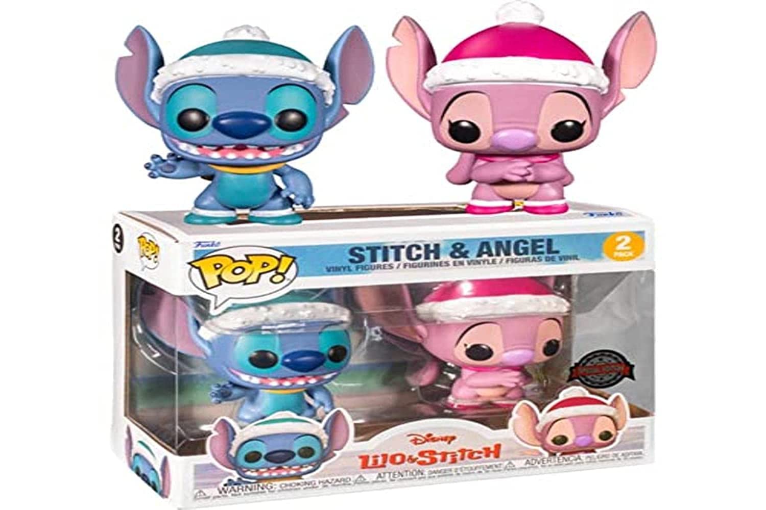 Funko Pop! 2 Pack Stitch and Christmas Angel Special Edition