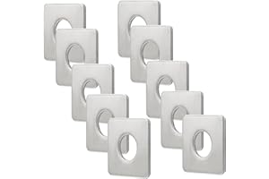 Coufce 10pcs M12 Square Bearing Plate Washer, 304 Stainless Steel Flat Pad Spacer Gasket Hardware Fastener, Heavy Duty Square Washers Plate, 0.49"(ID) x1.18"x1.18"x0.08"