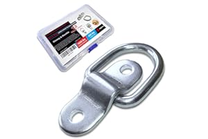 LE KAPMOZ D Rings Tie Down Anchors Hooks for Trailer Truck Bed Bracket Enclosed Points Pickup Camper Surface Mount D-Ring Hea