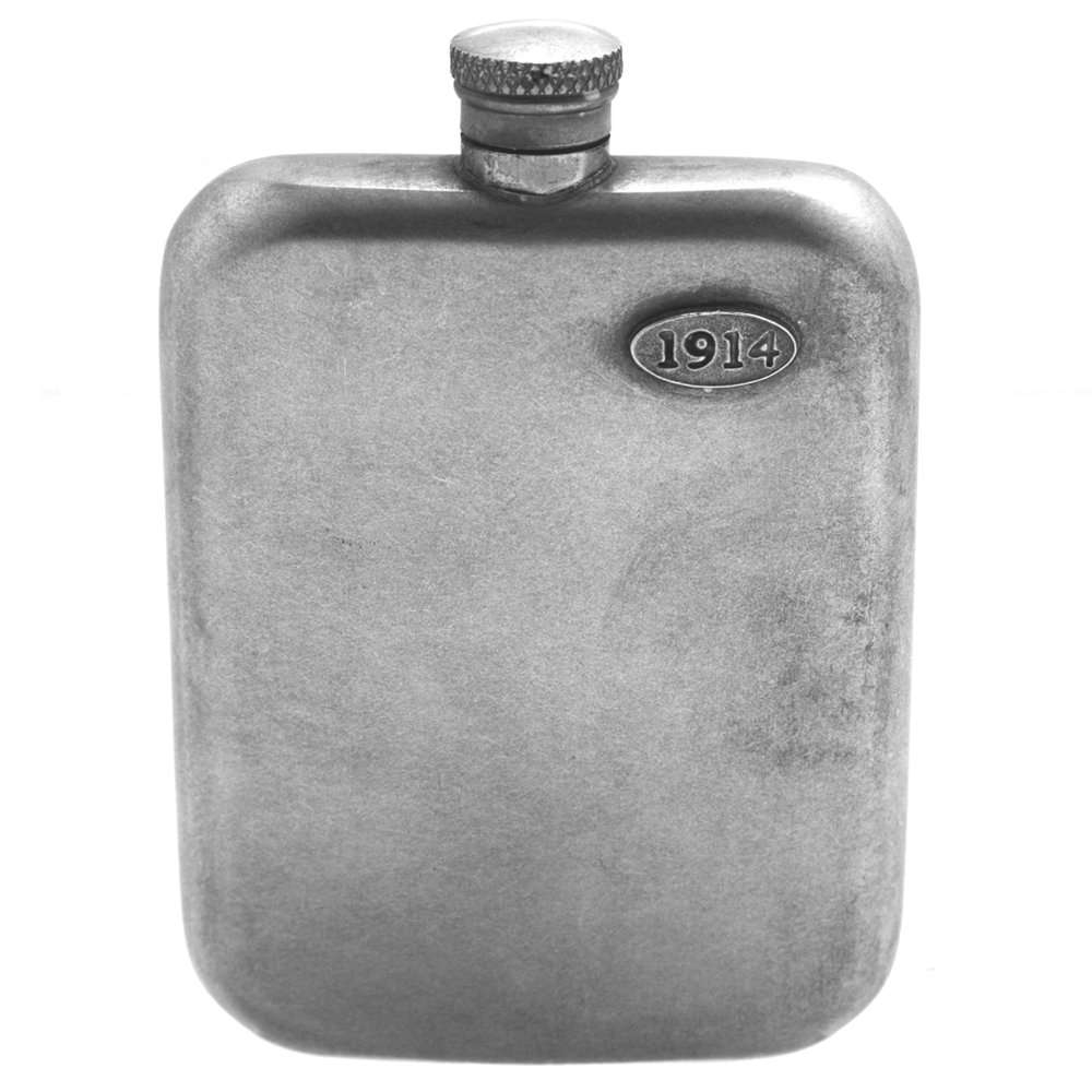 English Pewter Company 1914 Vintage Pewter Hip Flask [WW902]
