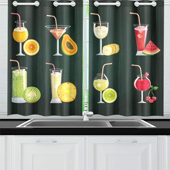 YUMOING Set Tropical Exotic Cocktails Fruits Kitchen