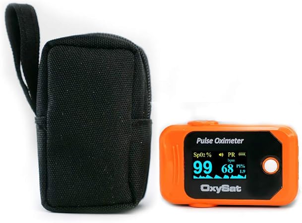 OXYSAT - Finger Tip Pulse Oximeter with SpO2, Perfusion Index and Pulse Rate readings, OLEDs Display and 18 months warranty