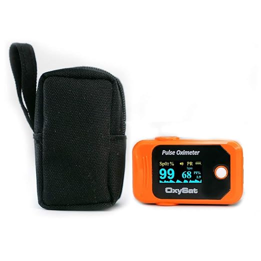 OXYSAT - Finger Tip Pulse Oximeter with SpO2, Perfusion Index and Pulse Rate readings, OLEDs Display and 18 months warranty Oximeters