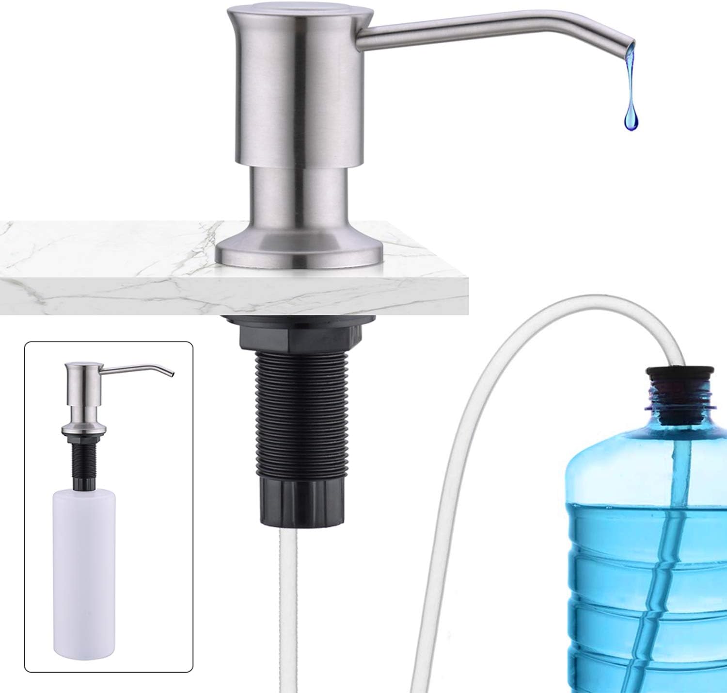 Soap Dispenser for Kitchen Sink, Built in Soap Dispenser with 500 ml