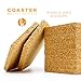 Super Absorbent Coasters for Kitchen Table, Cork Coasters for Drinks, Cup Coasters for Stain-Free Surfaces, Set of 12, Hexagon