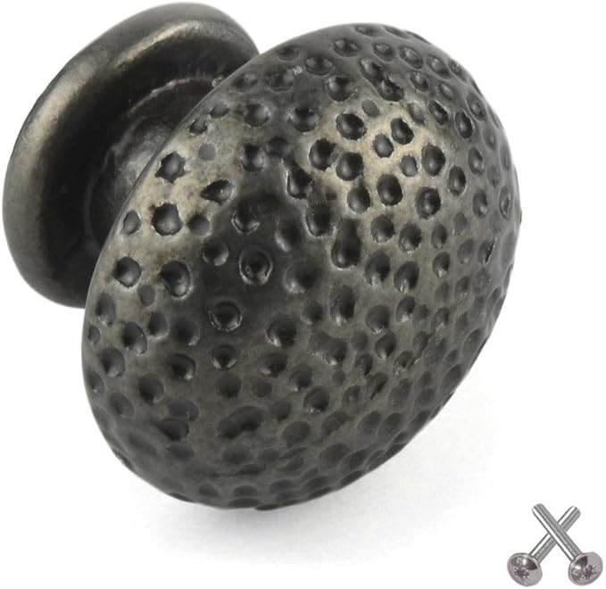 Solid Iron Pewter Kitchen Door Handle, Cupboard Drawer Bedroom