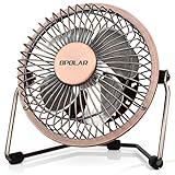 OPOLAR Mini USB Table Desktop Personal Fan (Metal Design, Quiet Operation; 3.9 feet USB Cable, High Compatibility - Bronze)