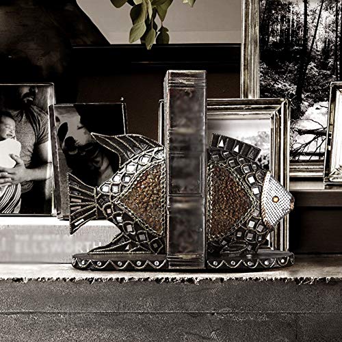 MAGO Desktop Decoration Resin Bookends ， Fish Style with Book Holder Desk Organizer for Kids School Library Study Home Office Decoration Gift ，22.510.17cm - Thumbnail 6