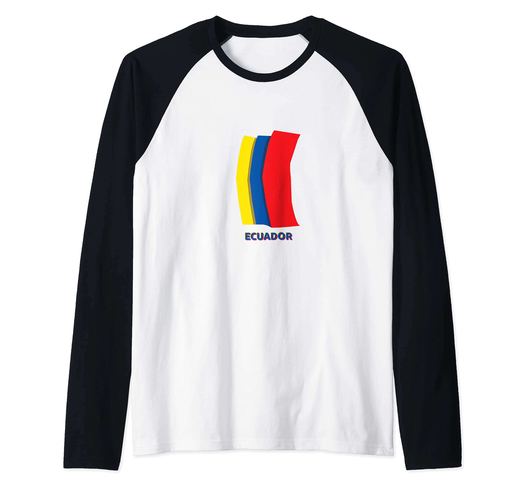 Flag Ecuador Raglan Baseball Tee