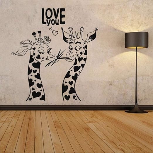 Pegatina de pared de jirafa extraíble mural decoración personalizada