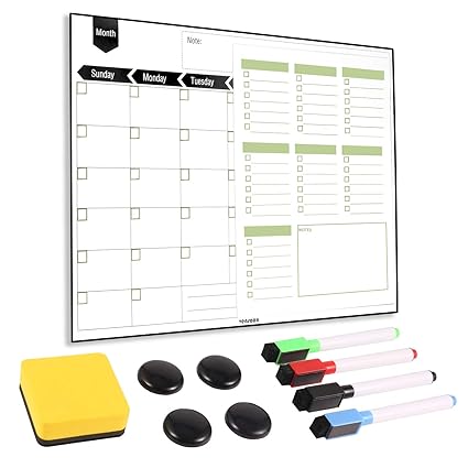 Calendario magnético para nevera - planificador mensual de borrado ...