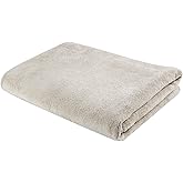 Wokaku Coral Fleece Bath Towel - Ultra Soft Quick Dry Bath Sheet, 55"x30" Large Towels for Adults, Gym, Pool, Beach - High Absorbency, Lint-Free, Lightweight, Spa & Hotel Quality (Khaki)