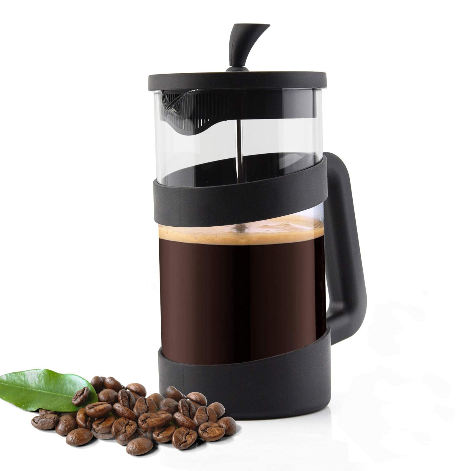 RAINBEAN 8 Cup Cafetiere Coffee Press,French Press Maker for Filter Coffee,Loose Tea and Milk Froth,with Triple Stainless Steel Filter,Heat Resist