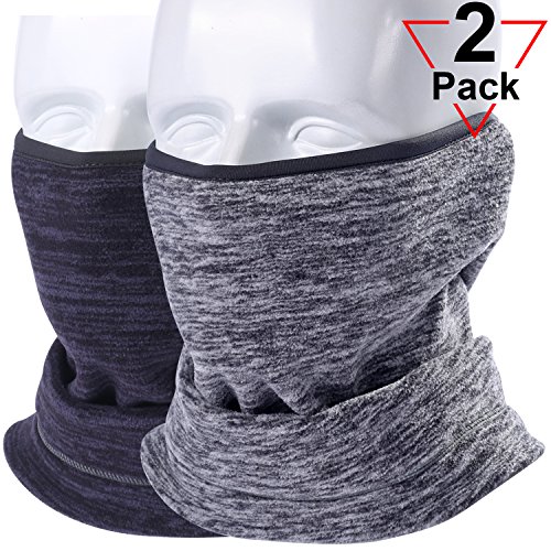 AXBXCX Fleece Neck Warmer Unisex Windproof Neck Gaiter Tube Face Mask