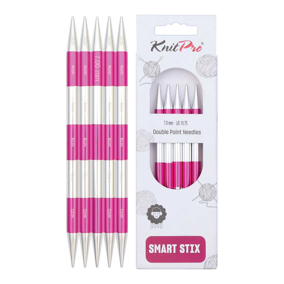 KnitPro Smartstix Double Pointed Needles 5.5" (14cm) | 7.00mm