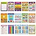 Educational Posters for Kids Preschool Learning with Glue Point Dot for Nursery Homeschool Kindergarten Classroom - Numbers Alphabet Days Time Colors and More, 16 x 11 Inch, Set of 15