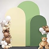 OurWarm Arch Cover Set of 3, 4FT 5FT 6FT Round Arch Backdrop Covers, Spandex Arch Stretchy Backdrop Cover Fabric for Birthday