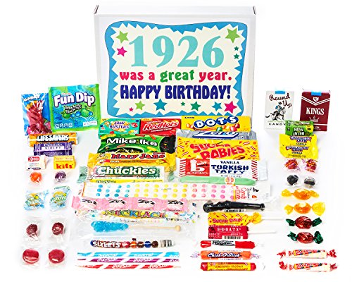 Woodstock Candy ~ 1926 93rd Birthday Gift Box Retro Nostalgic Candy Mix for 93 Year Old Man or Woman Born 1926