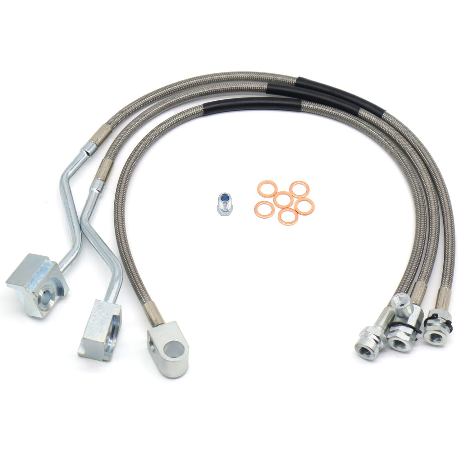 Photo 1 of 4-6" Front and Rear Extended Stainless Brake Lines Replacement for F150 Bronco 1980-1996