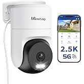 VIMTAG 2.5K Outdoor Pan/Tilt Home Security Camera, Wired, Dual-Band Wi-Fi | 360&deg; Motion Tracking, Color Night Vision, AI Detection, 2-Way Audio, IP66, No Subscription, Works w/Alexa, Driveway, Backyard