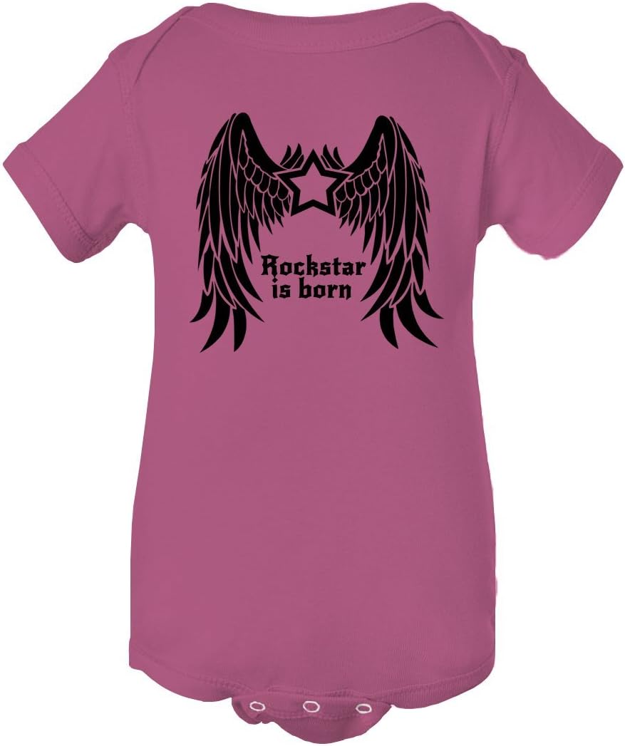 Rockstar is Born, Little Rockstar Baby Bodysuit Romper Onesie