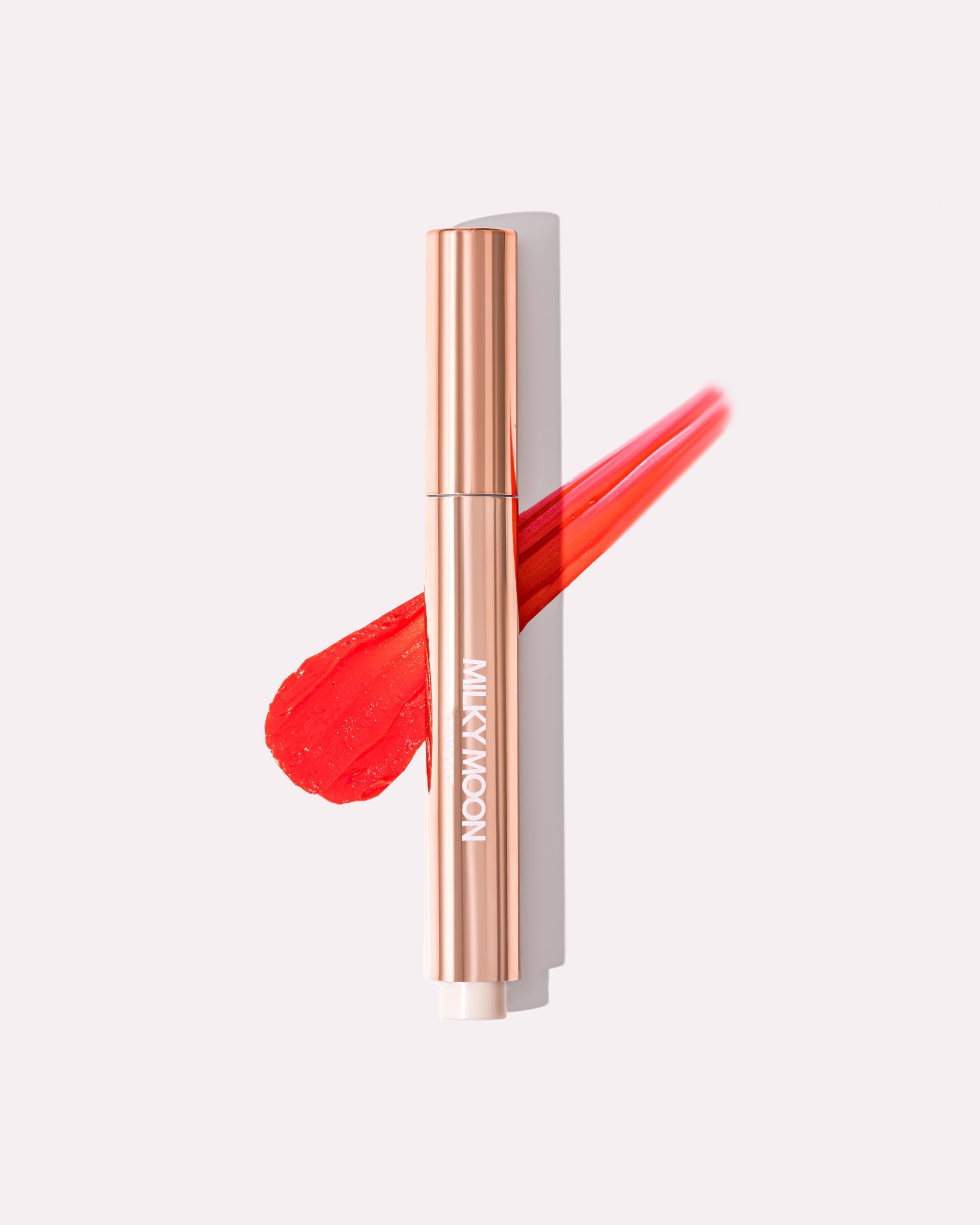 Milky Moon London Tinted Lip Balm - Juicy and Vegan Lip Gloss Stick with Squalane for Moisturised & Glossy Finish - Non-Sticky & Cruelty-Free - Perfect for Soft, Supple Lips (Apricot)