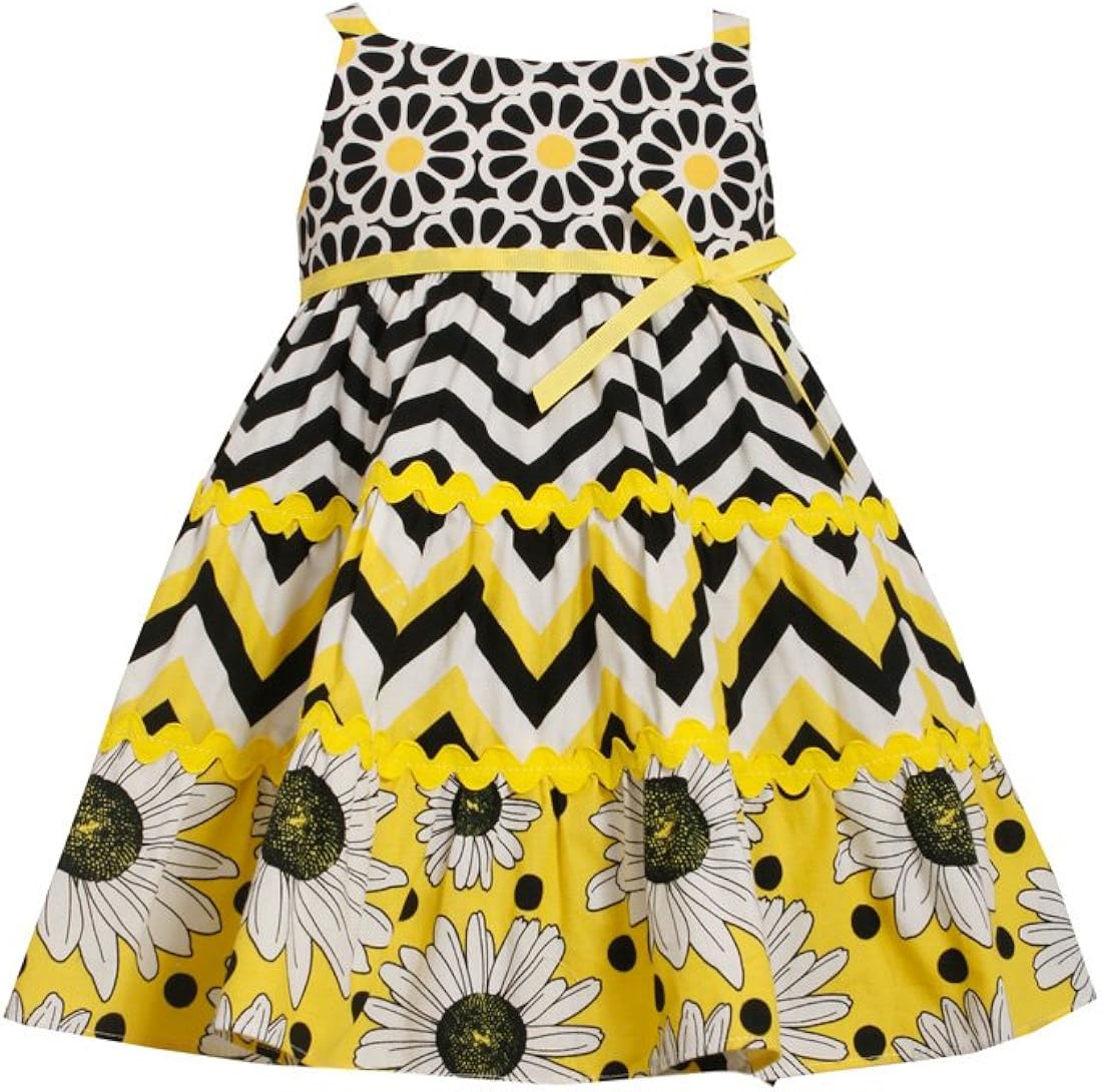yellow and black print dress