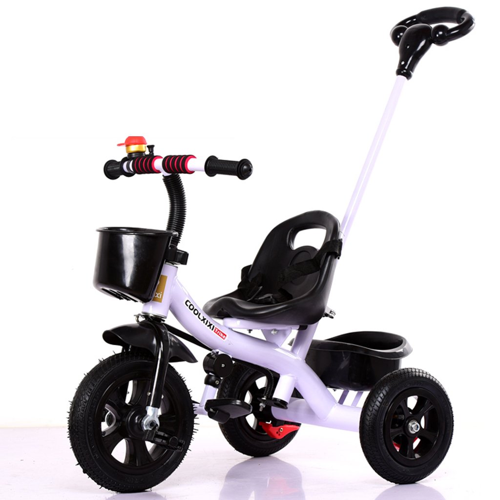 国内配送 Haizhen マウンテンバイク 子供の三輪車リムーバブルプッシュハンドルインフレータブルホイールショックアブソーバ自転車1 5歳の後部収納バスケットベビーベビーカー 新生児 B07dl63bj4 白 白 半額品 Heracloset Com