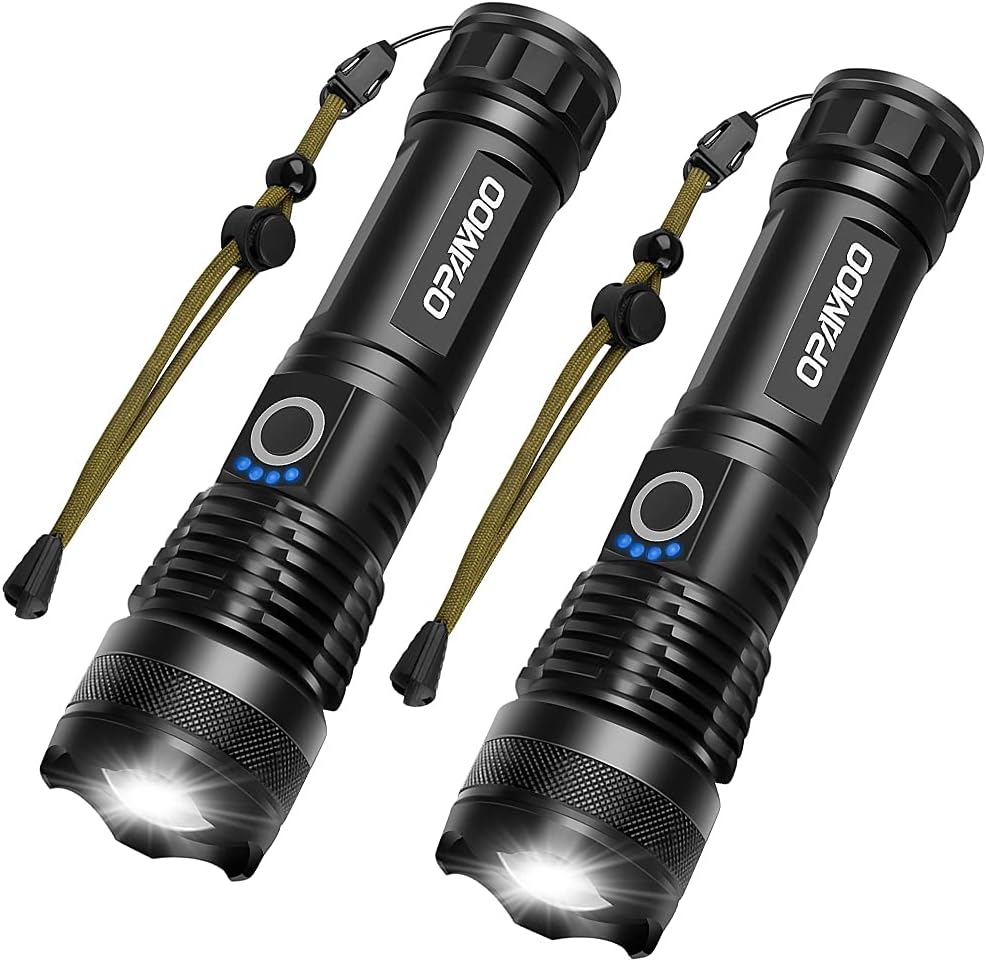 3 Heads Rechargeable Adjustable Handheld Flashlight Tactical