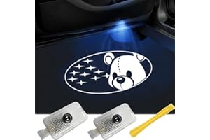 2PCS Kegoova Fadeless Car Door Lights Logo, Glass Lens LED Car Door Lights, Welcome Projector Lights Compatible with Forester Outback Ascent Legacy XV （Bear）