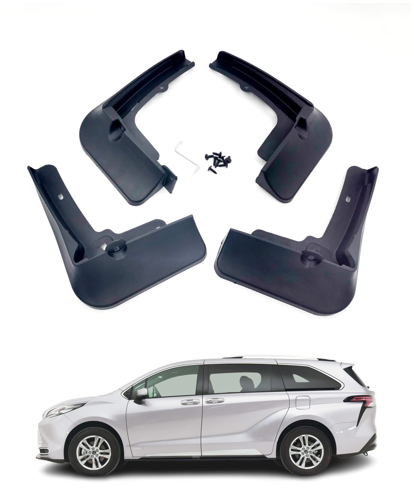 Photo 1 of WGGDRAQQ 4pcs Mud Flaps Splash Guards Fits Toyota Sienna 2021-2023 Front Rear Auto Car Accessories