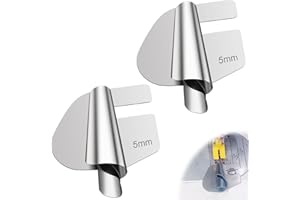 RAPUDA Sewing Rolled Hemmer Foot，2Pcs 5mm Sizes Wide Rolled Hem Presser Foot,Precision Edge Stitcher for Sewing Machine,Universal Sewing Accessories and Tools