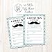 50 Fill in Mustache Baby Shower Invitations, Little Man Baby Shower Invitations Chevron, Little Boy Baby Shower Invites, Baby Boy Shower Invitations, Neutral, Mustache Party Invitations