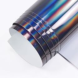 GIRAFVINYL Black Holographic Vinyl, 12" X 6ft
